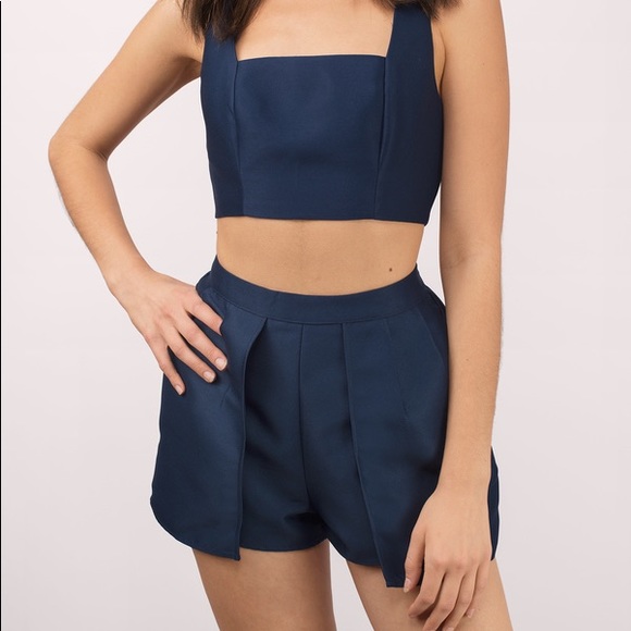 Tobi Pants - NWT Tobi blue Kehlani 2 piece romper/short set
